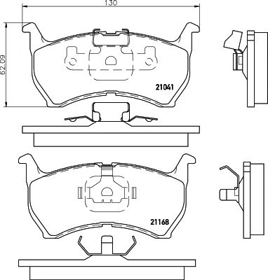 HELLA PAGID 8db355006101 -  Комплект тормозных колодок, дисковый тормоз